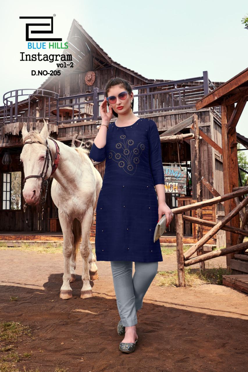Blue Hill Sinstagram Vol 2  Latest Fancy Regular Casual Wear Pure Cotton  Kurtis Collection 